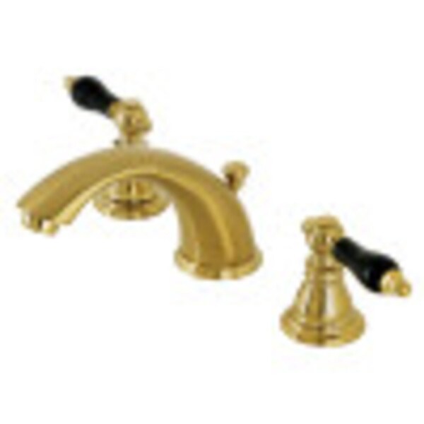 Kingston Brass KB967AKLSB Widespread Bathroom Faucet with Plastic Pop-Up, Brushed Brass KB967AKLSB - main